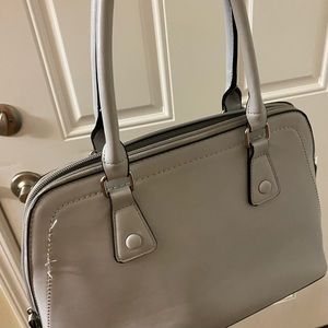 Kate & Alex light blue satchel with interior pocket and zipper closure